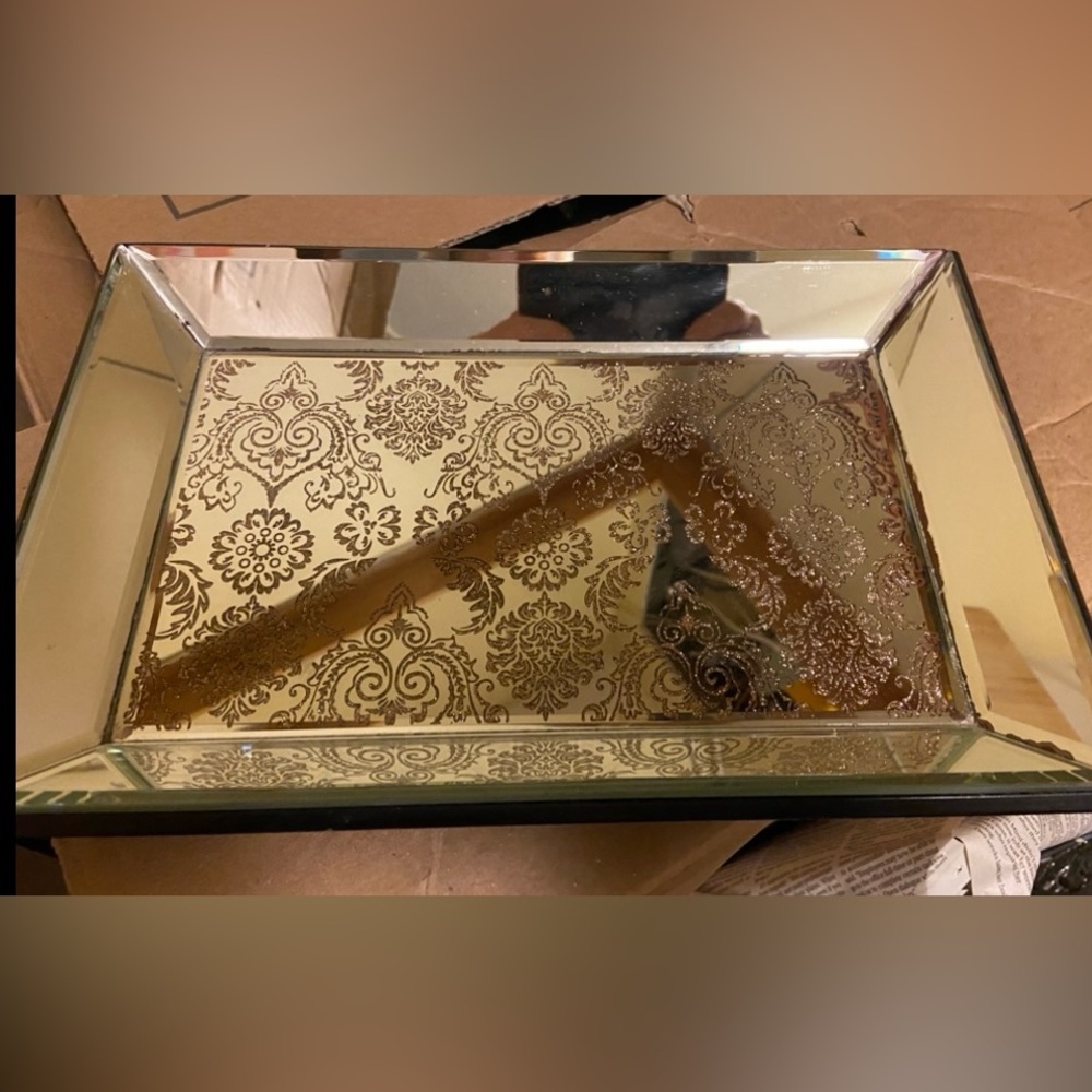 Elegant Gold Decorative vanity / table Tray